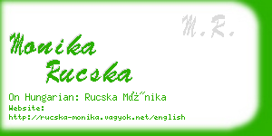 monika rucska business card